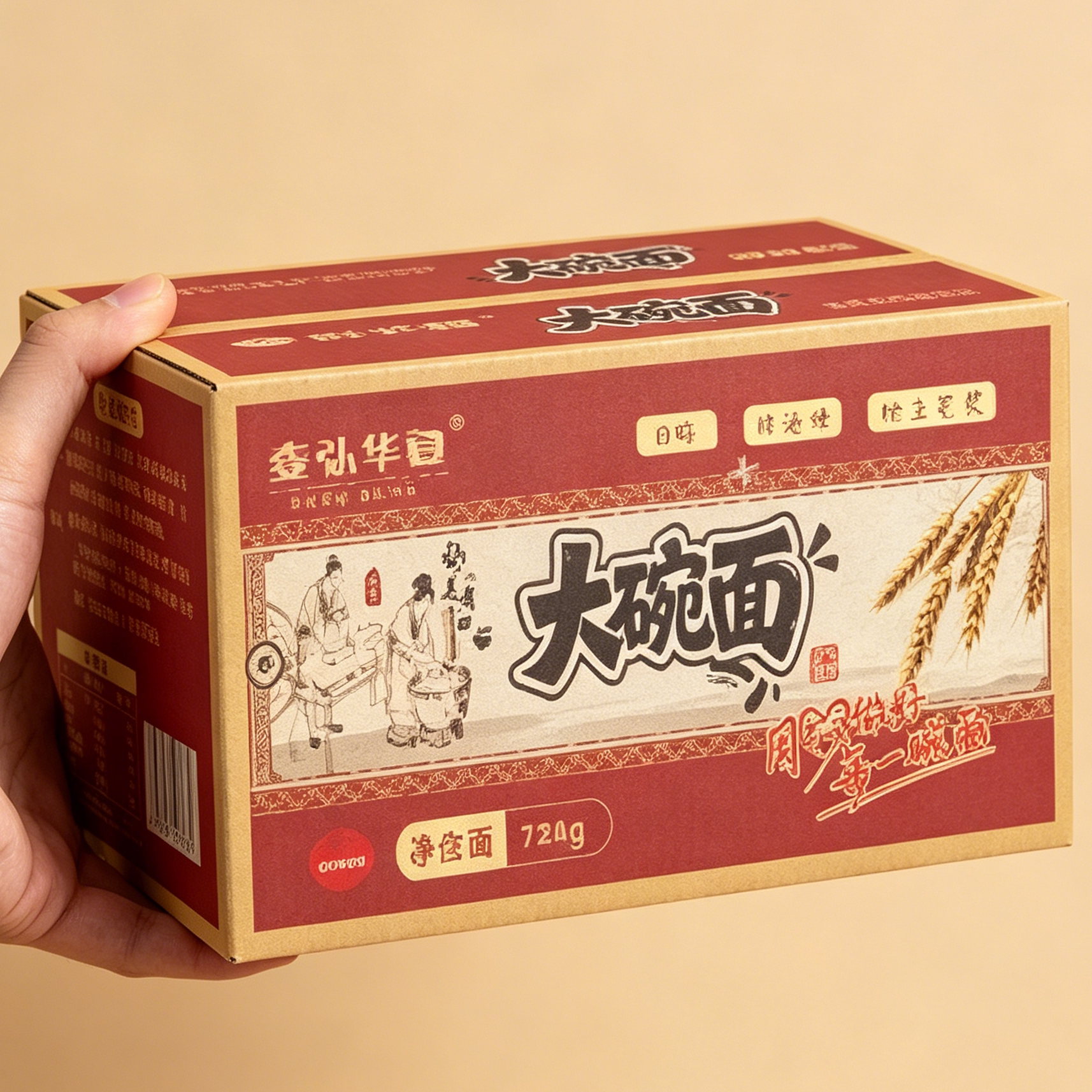 麦弘华夏非油炸低脂方便面面饼摆麻辣烫面火锅面冒菜炒面拌面