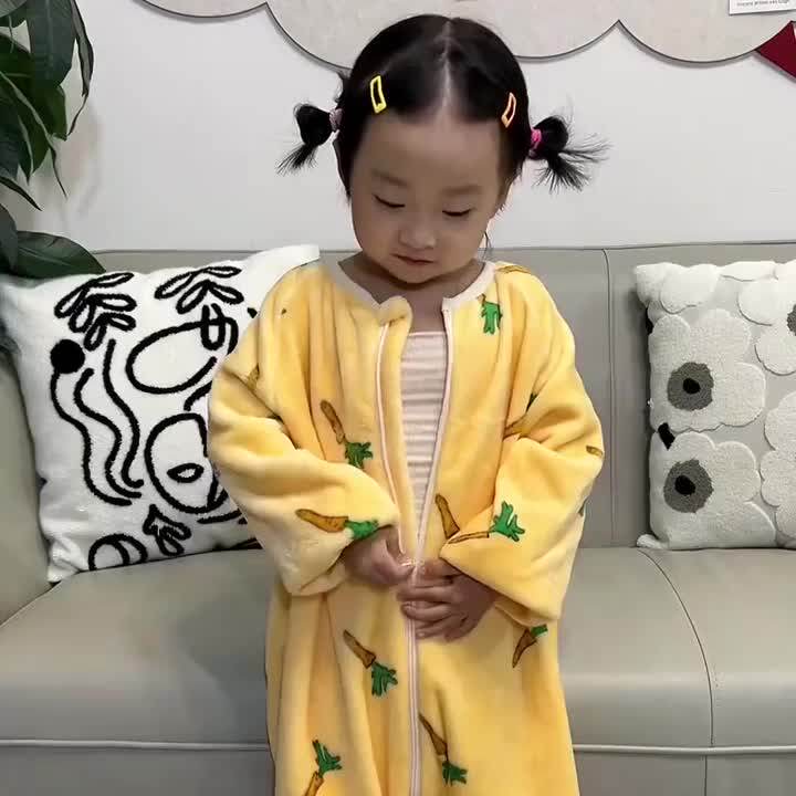婴儿睡袋秋冬季儿童连体