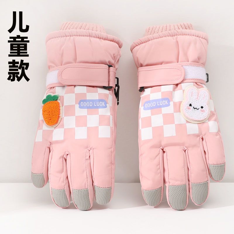 可爱儿童手套冬季女棉保