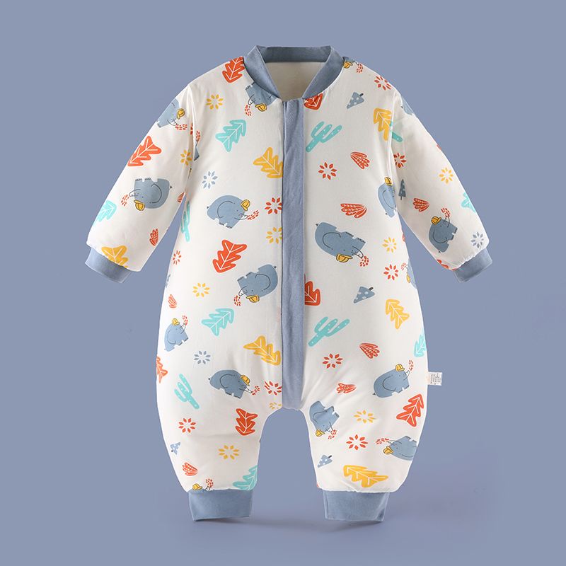 婴儿衣服秋冬夹棉保暖睡