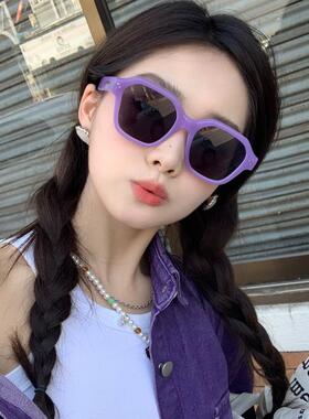 小众千禧风紫色y2k墨镜女高级感欧美太阳眼镜2025新款夏天度假