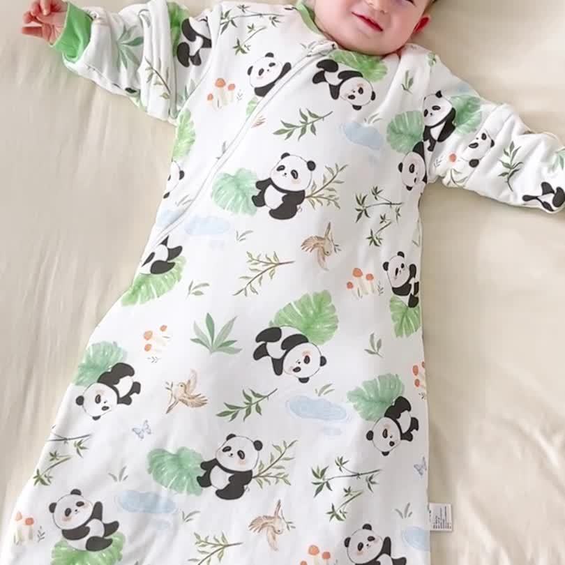 婴儿秋季睡袋连体衣儿童