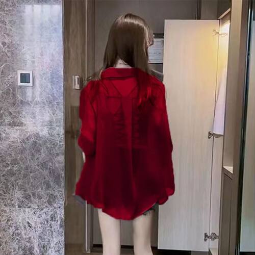 雪纺衬衫防晒衣夏季新潮爆款2026年长袖薄款洋气质感宽松上衣外套