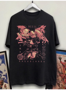 异兽魔都二阶堂短袖T恤纯棉印花宽松复古街头百搭男女同款t-shirt