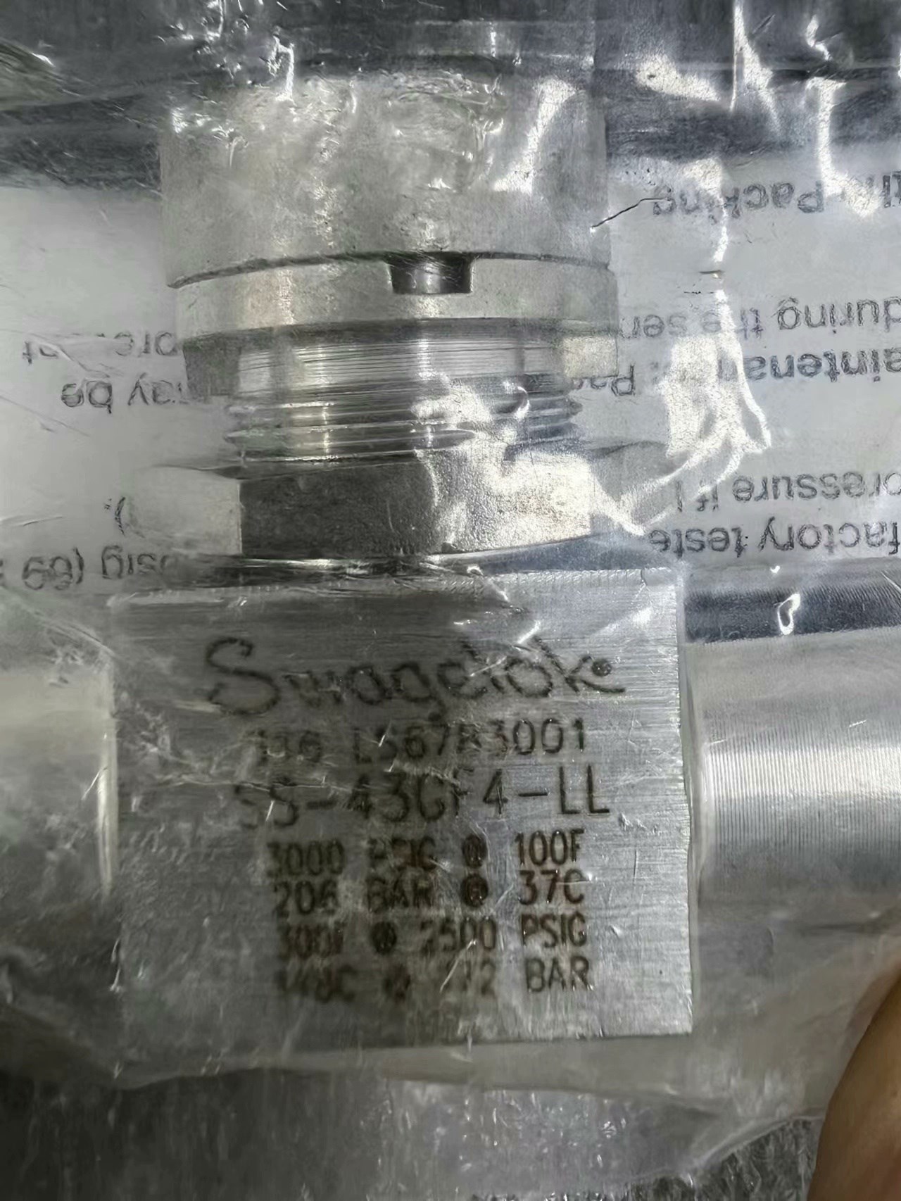 详询议价Swagelok  SS-43GF4-LL   全新正品带说