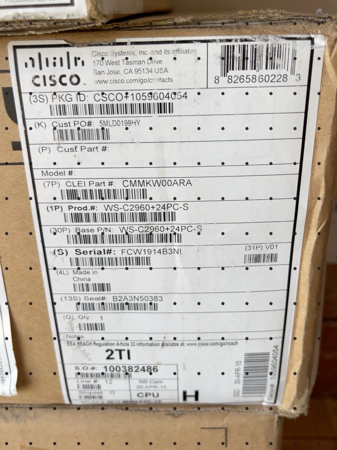 CISCOWS-C2960+24PC-S原装原装原装全新