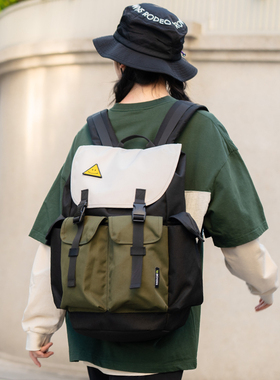 ACROSS双肩包女旅游轻便书包大容量通勤电脑包男户外旅行防水背包