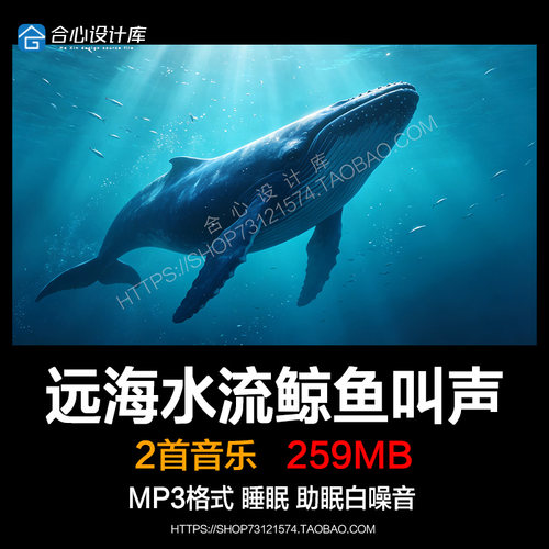 助眠必备！深邃悠远海水流白噪音与鲸鱼鸣叫MP3目录下载