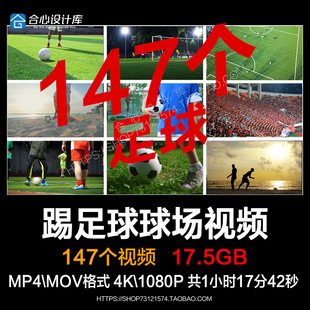 踢足球锻炼身体体育运动篮球比赛足球场球门球网垫球视频素材