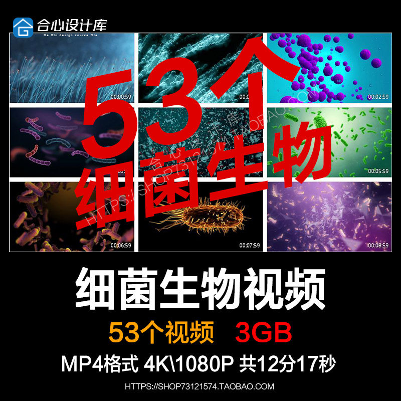 细菌病毒医疗微生物类细胞传染疾病感染传播寄生虫3d动画视频素材