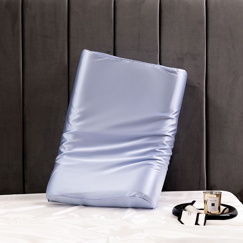 真丝枕头套桑蚕丝乳胶40x60夏季冰丝滑丝绸橡胶儿童记忆枕头套30X