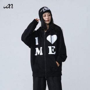 早秋季 Mollynx辣妹连帽开衫 卫衣女2025新款 短款 宽松慵懒潮牌 美式