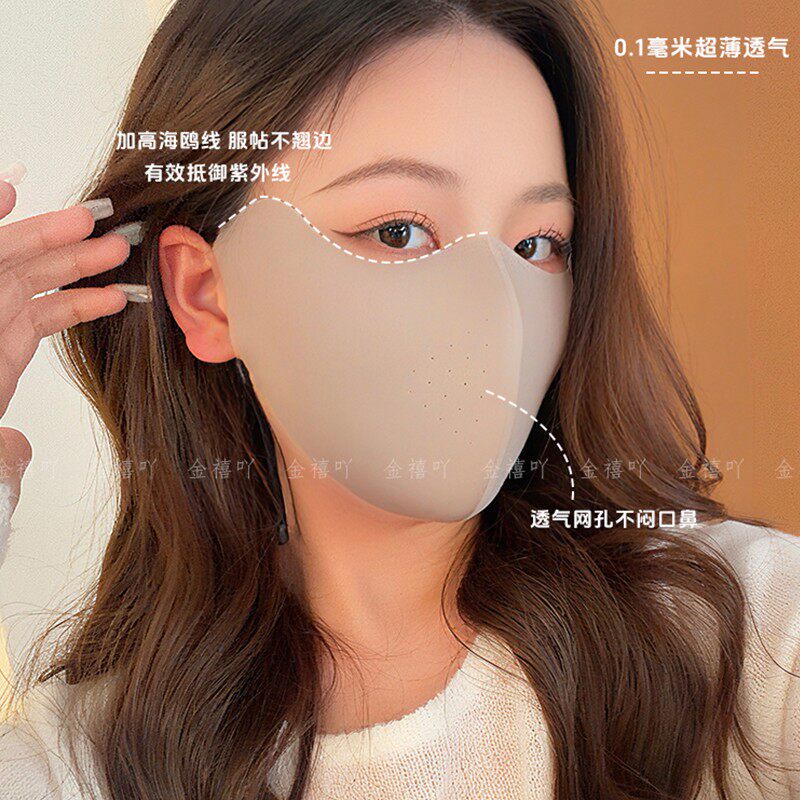 金禧吖2026新款防晒口罩夏季女护眼角轻薄透气防紫外线不蹭妆凉感