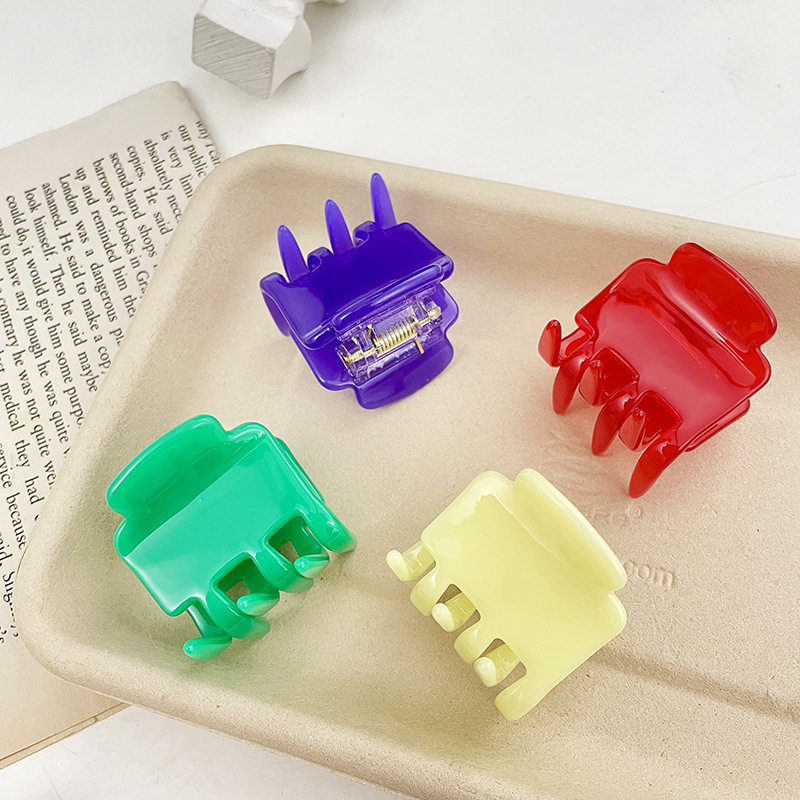 醋酸抓夹日韩泫雅风糖果彩色发夹网红抓夹甜美森系女发饰