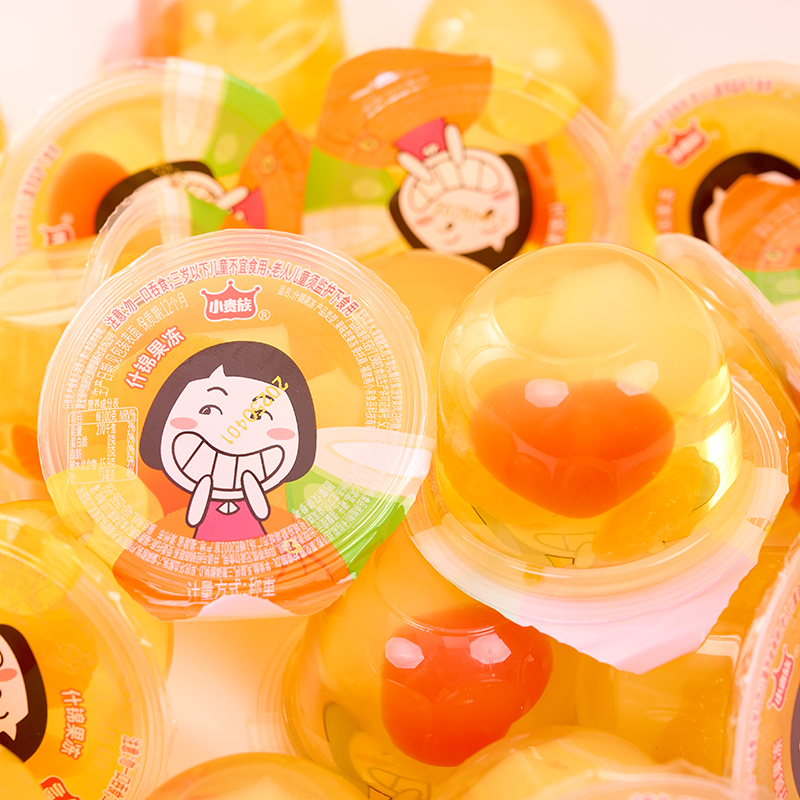 小贵族水果味什锦果肉果冻大杯怀旧网红儿童健康解馋休闲小零食品
