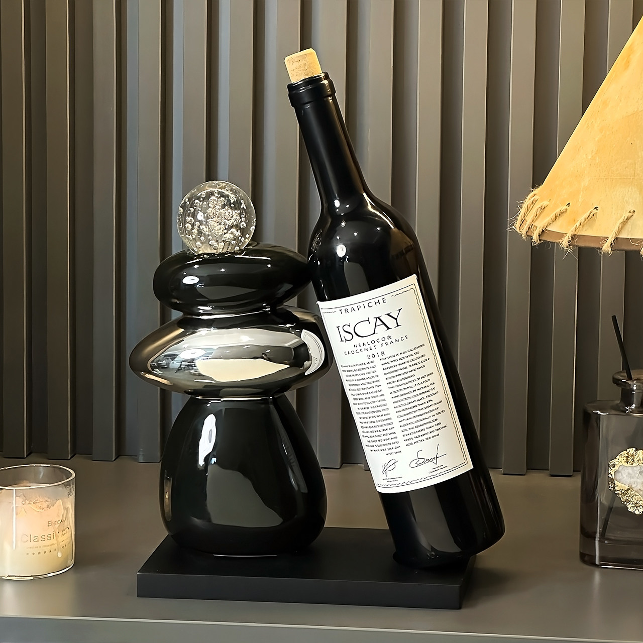 时来运转红酒架摆件酒柜装饰品轻奢高档高级感客厅餐边柜家居饰品