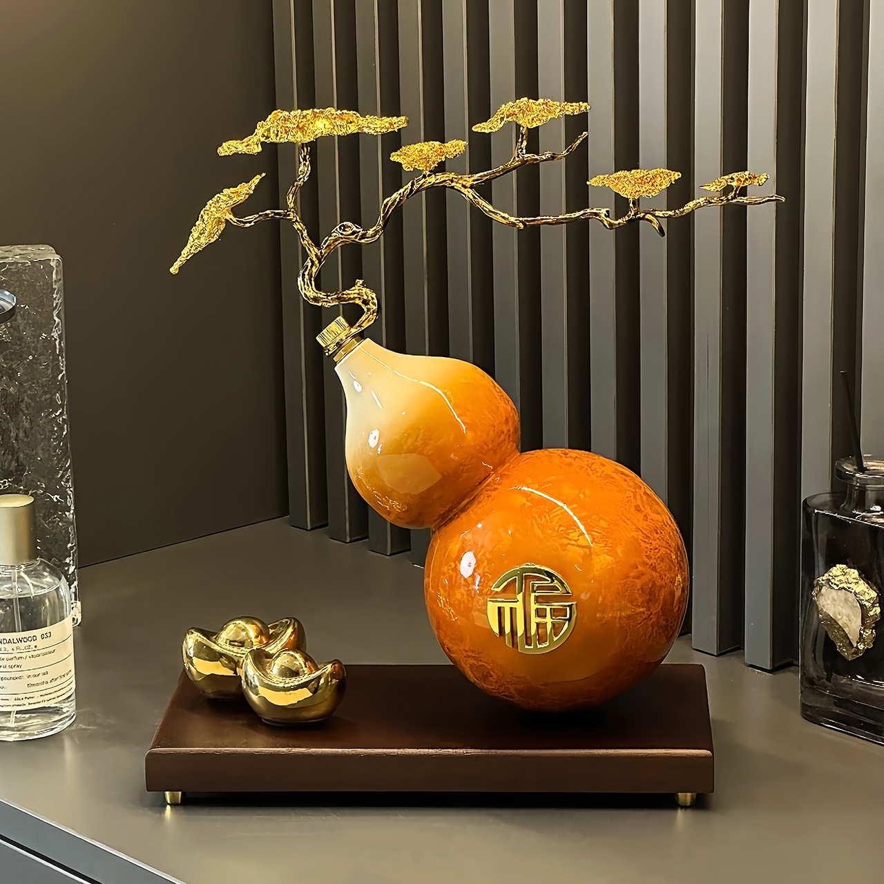 高级福禄招财葫芦摆件家居