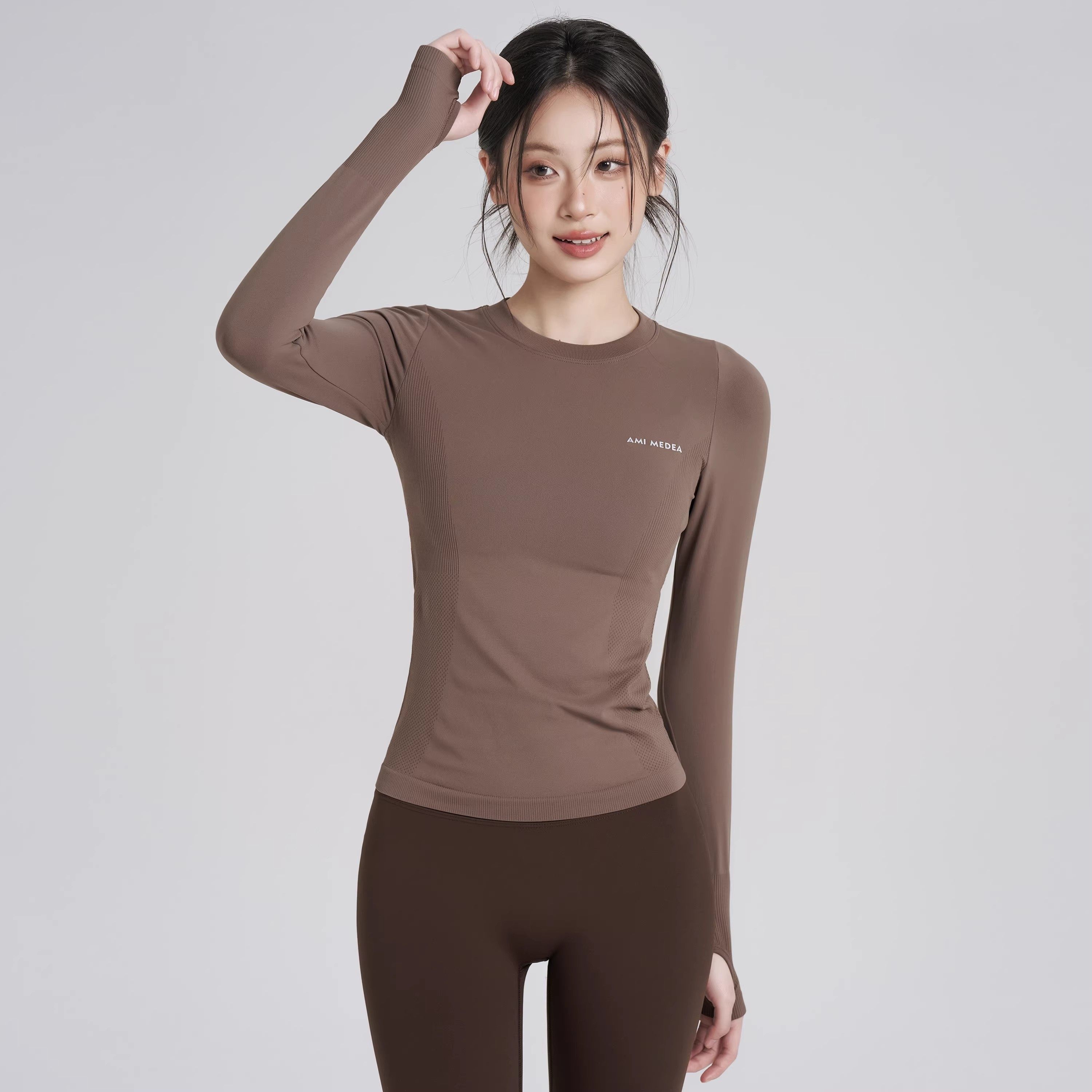 LULU VURU圆领瑜伽长袖女显瘦速干跑步T恤普拉提训练运动健身上衣,运动服/休闲服装,健身衣,淘宝优惠券,粉丝福利购,淘宝优惠卷