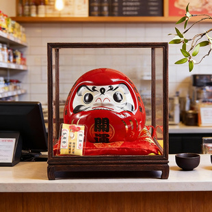 开业礼物日式陶瓷达摩摆件寿司店装饰摆件礼品开运招财生日礼物