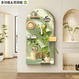 洞洞板隔板简约现代入户墙上装饰衣帽架挂架绿植置物架玄关挂钩