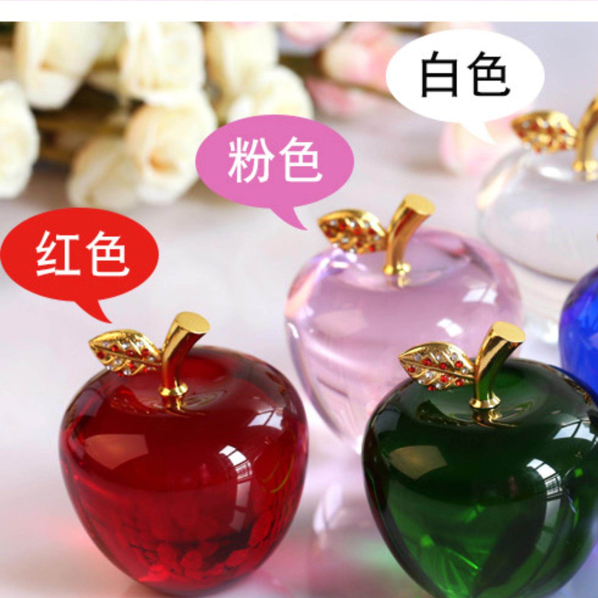 水晶苹果圣诞节平安夜礼物高档摆件家居装饰品寓意好平安果纪念品