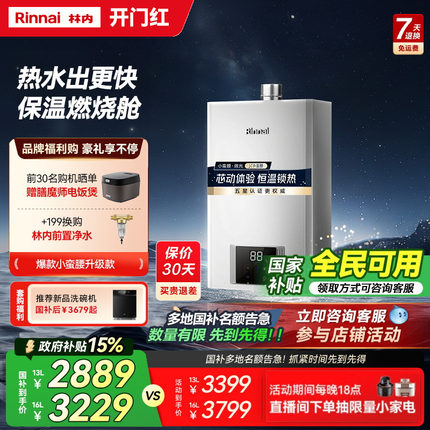 【小蛮腰Pro Plus恒温】林内燃气热水器家用节能13升16升GC23