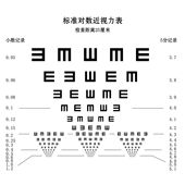 标准医用国际标准对数测近视眼睛度数视力表小朋友家用测视力挂图