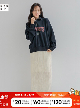 LOWRYS FARM半身裙女冬季新款简约纯色休闲淑女裙子152720