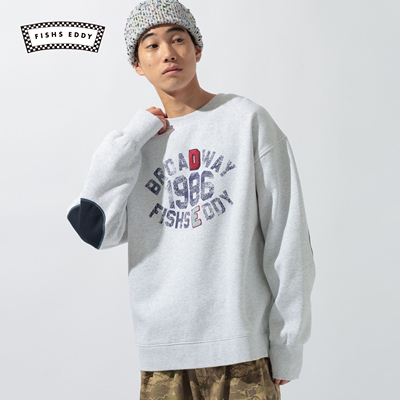 FISHS EDDY上衣男女同款2025冬季新款字母印花宽松加绒卫衣625660
