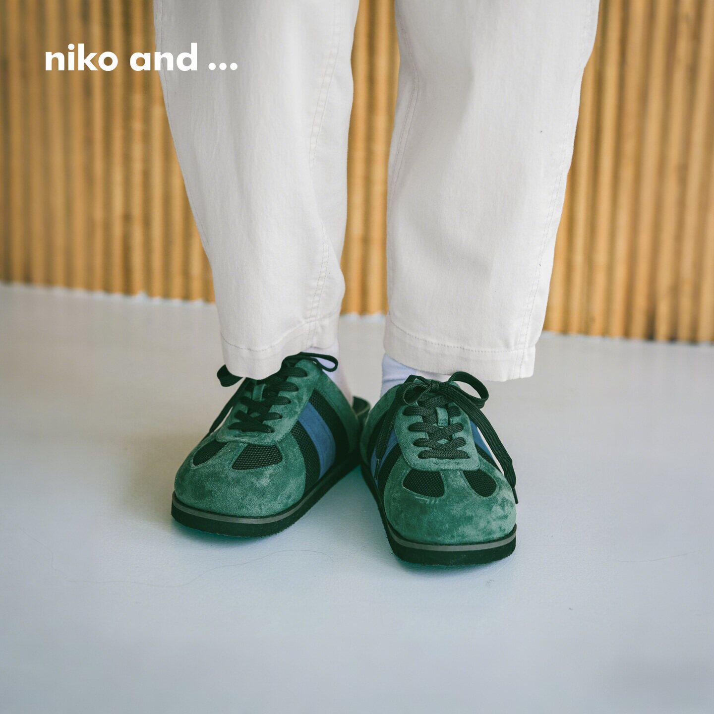 niko and ...休闲鞋女2026新款网眼拼接潮流系带一脚蹬鞋641448