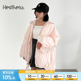 时尚 Heatherich棉衣女2025春季 新款 宽松蓬松褶皱流行棉服144372