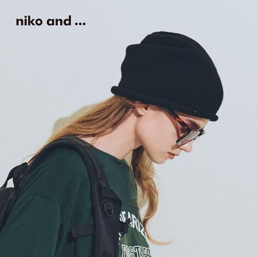 niko and ...帽子2026新款日系卷边包头纯色通勤针织冷帽1051972