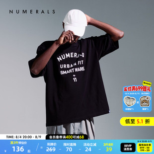 NUMERALS T恤男2025夏季新款运动休闲字母宽松圆领短袖上衣571742