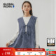 WORK 马夹女2026春季 新款 GLOBAL 甜美少女系绑带无袖 外搭625337