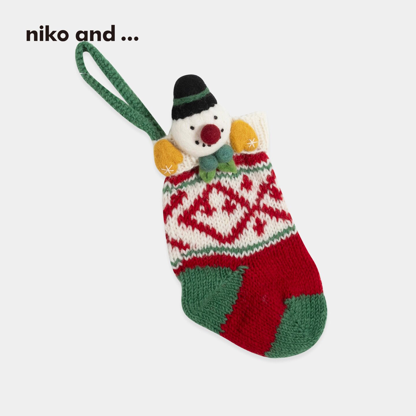 niko and ... 圣诞系列2025新款糖果袜可爱童趣装饰挂件592318