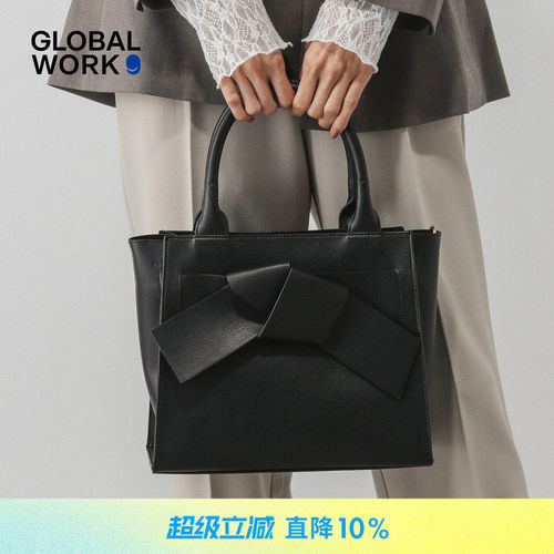 GLOBAL WORK 包袋女2026新款优雅立体蝴蝶结方形提包621481