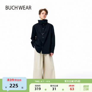时尚 BUCH WEAR休闲裤 女2025年新款 子326800 条纹直筒裤