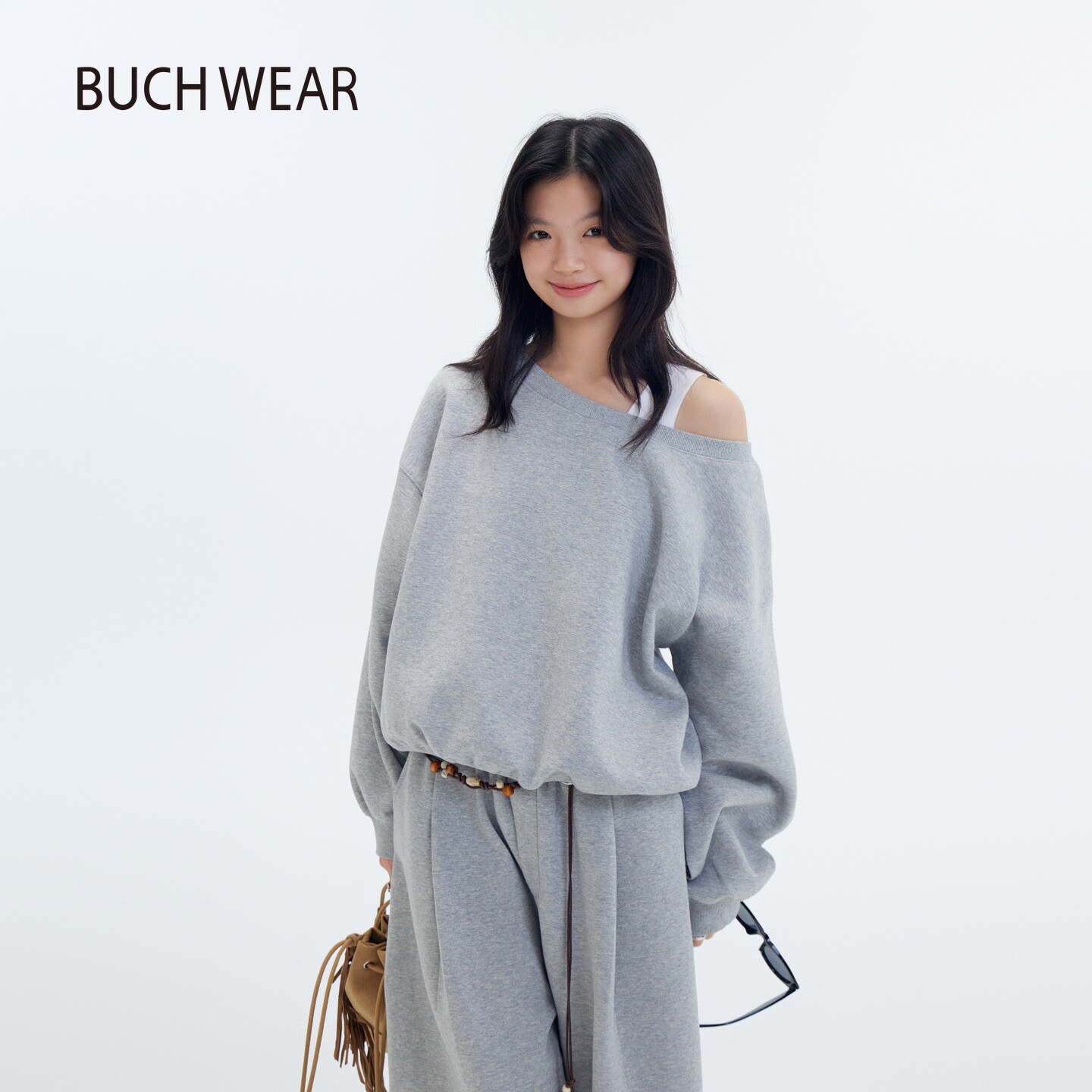 BUCH WEAR卫衣女2026春季新款含棉休闲运动风宽松短款上
