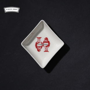 时尚 小碟新款 创意分餐家用印花餐具992867 EDDY FISHS