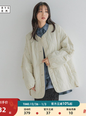 LOWRYS FARM外套女冬季新款时尚宽松气质纯色绗缝棉服外套116441