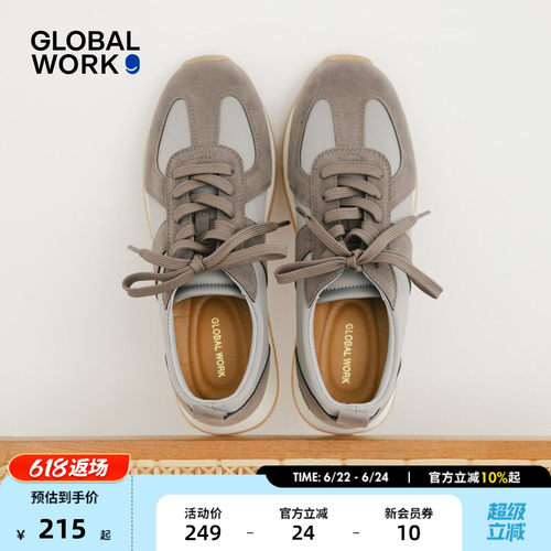 GLOBAL WORK 休闲鞋女2026新款户外出行旅游舒适德训鞋577724