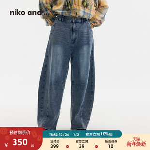 and 潮酷休闲慵懒宽松裤 ...长裤 新款 子600595 女2025冬季 niko