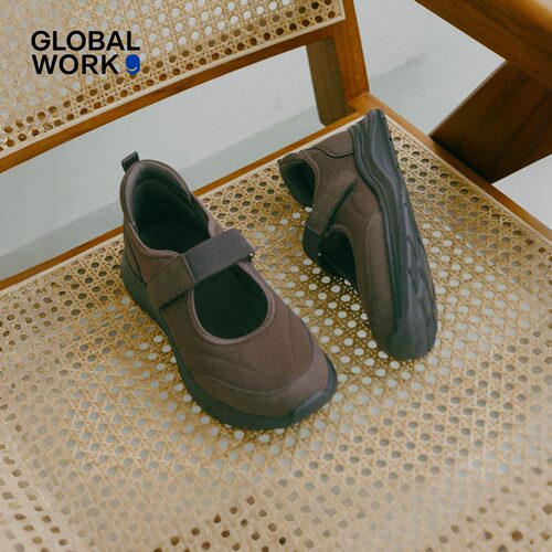 GLOBAL WORK 休闲鞋女2026新款纯色户外校园镂空平底鞋645040