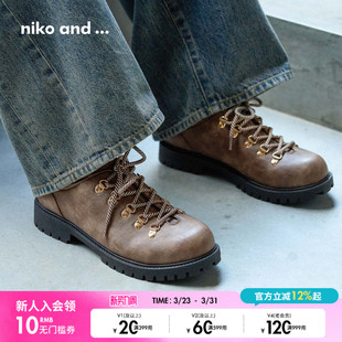 潮流复古系带休闲户外靴579967 ...靴子男2026新款 niko and