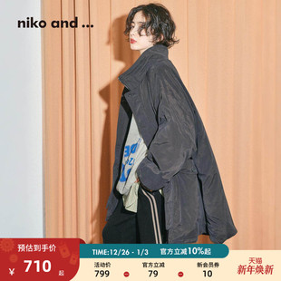 休闲中长款 niko 新款 ...外套女2025冬季 派克厚外套棉服290226 and