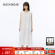 新款 BUCH WEAR连衣裙女2025夏季 日系条纹花朵点缀背心裙496685