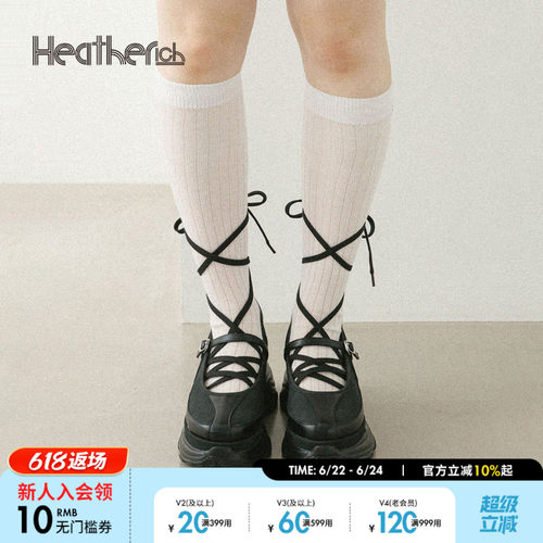 Heatherich鞋子女2026新款休闲潮流2WAY圆头厚底芭蕾鞋581679