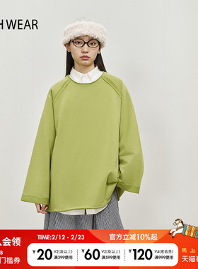 BUCH WEAR卫衣女2026春季新款宽松气质圆领纯色时尚上衣310413