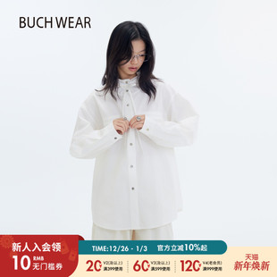 新款 女2025秋季 日系简约抽绳宽松休闲外套594854 WEAR衬衫 BUCH