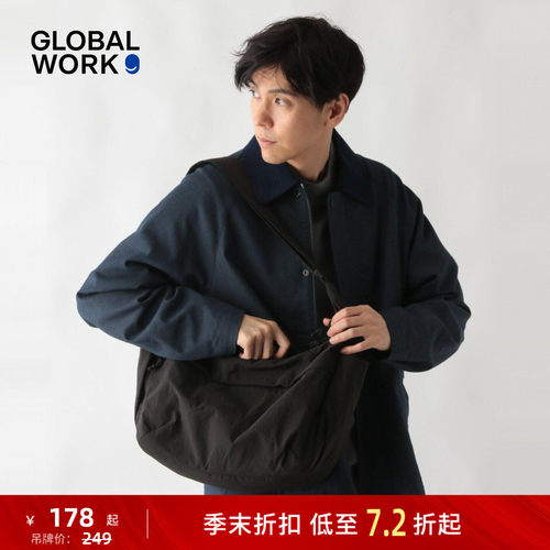 GLOBAL WORK 包袋男女同款2026新款运动健身大容量斜挎包595521